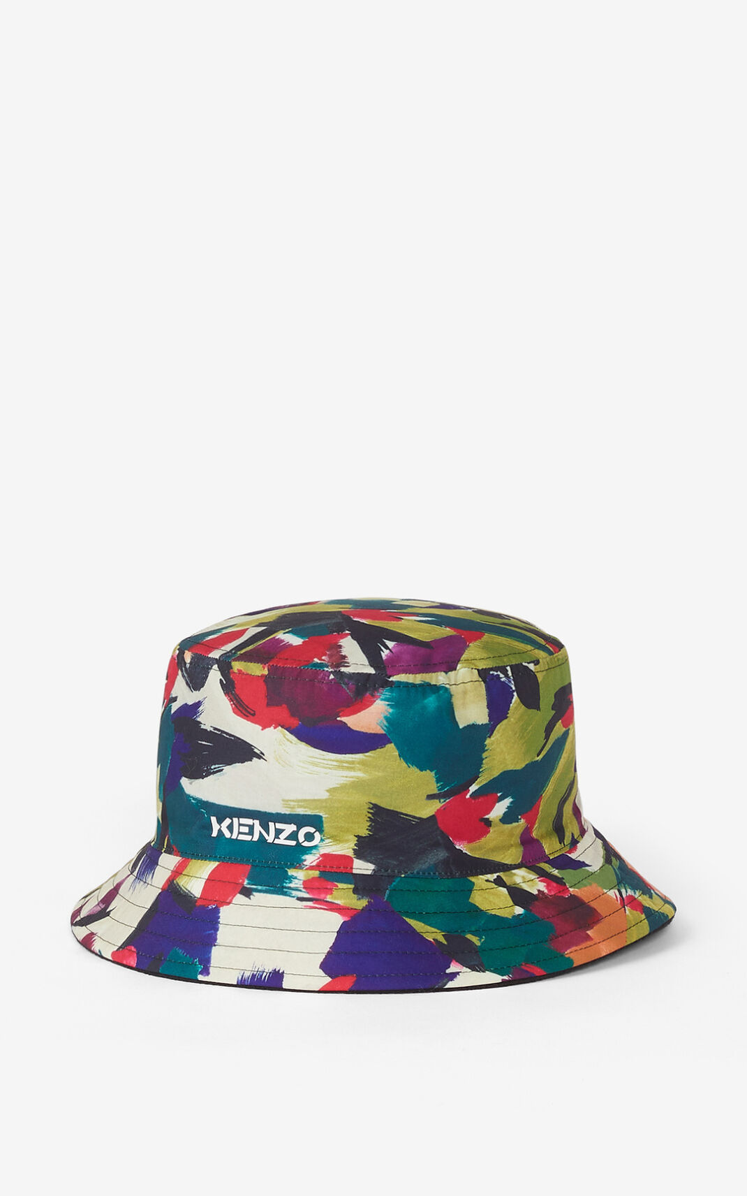 Kenzo Archive Floral reversible Emmer Hoed Heren Olijfgroen | 20381XAGE